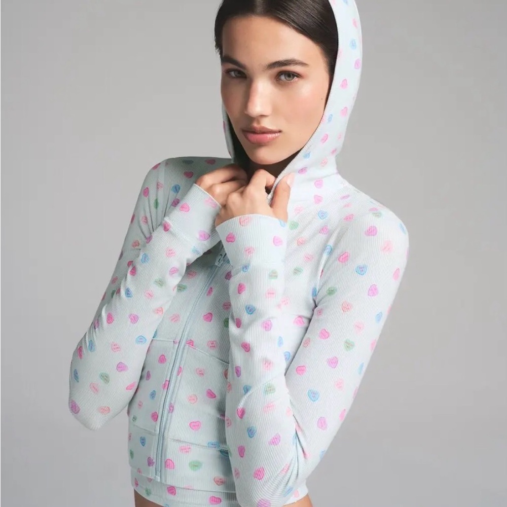 LOUNGE SET- Skims candy hearts romper and jacket